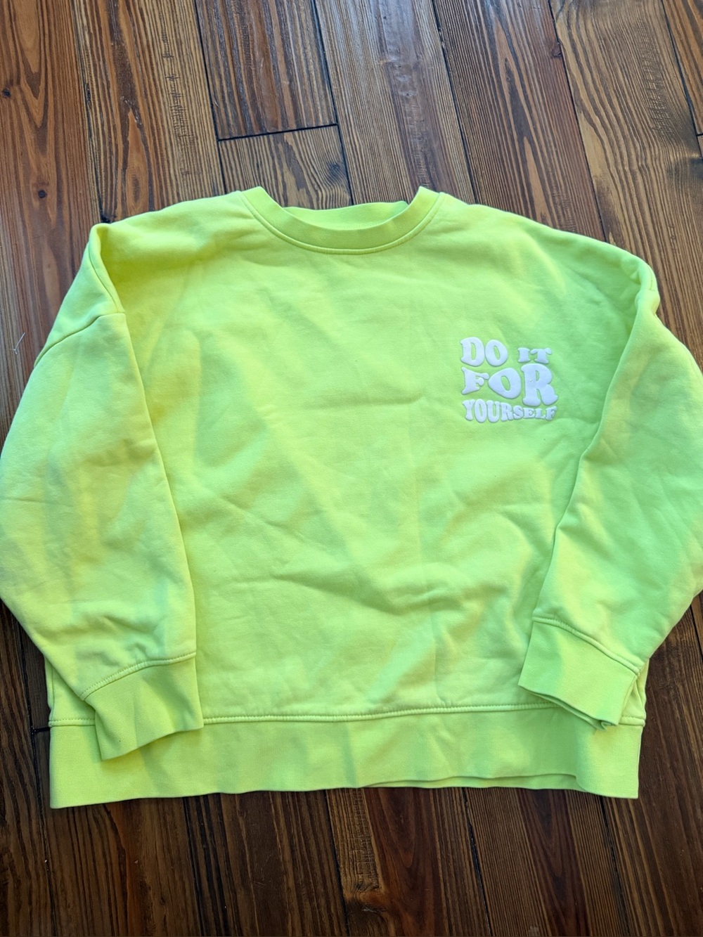 PrettyLittleThing Neon Yellow Green Crewneck Sweatshirt